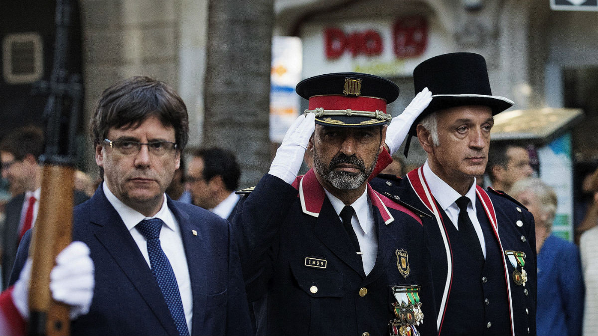 Carles Puigdemont en los actos de la Diada (Foto: EEFE)