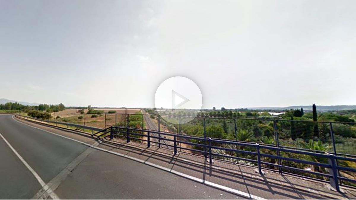 La vía del tren a la altura de la urbanización Soto del Espinosillo, en el municipio de Pepino (Toledo).