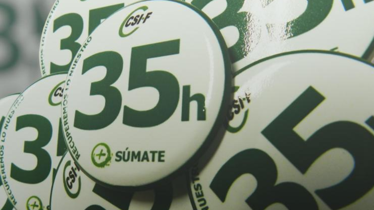 Los sindicatos andaluces se concentran para exigir que la Junta mantenga la jornada de 35 horas semanales (Foto:CSIF)