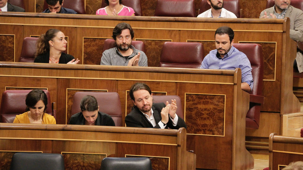 Pablo Iglesias, en el Congreso de los Diputados. Foto: Francisco Toledo.