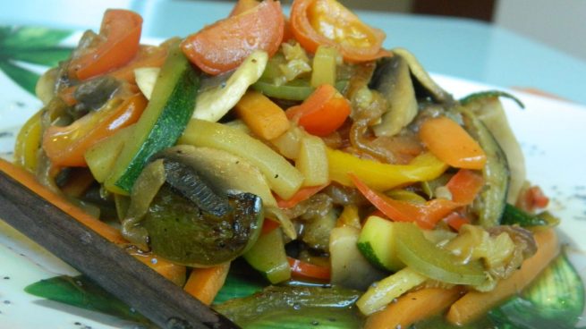 Verduras en wok