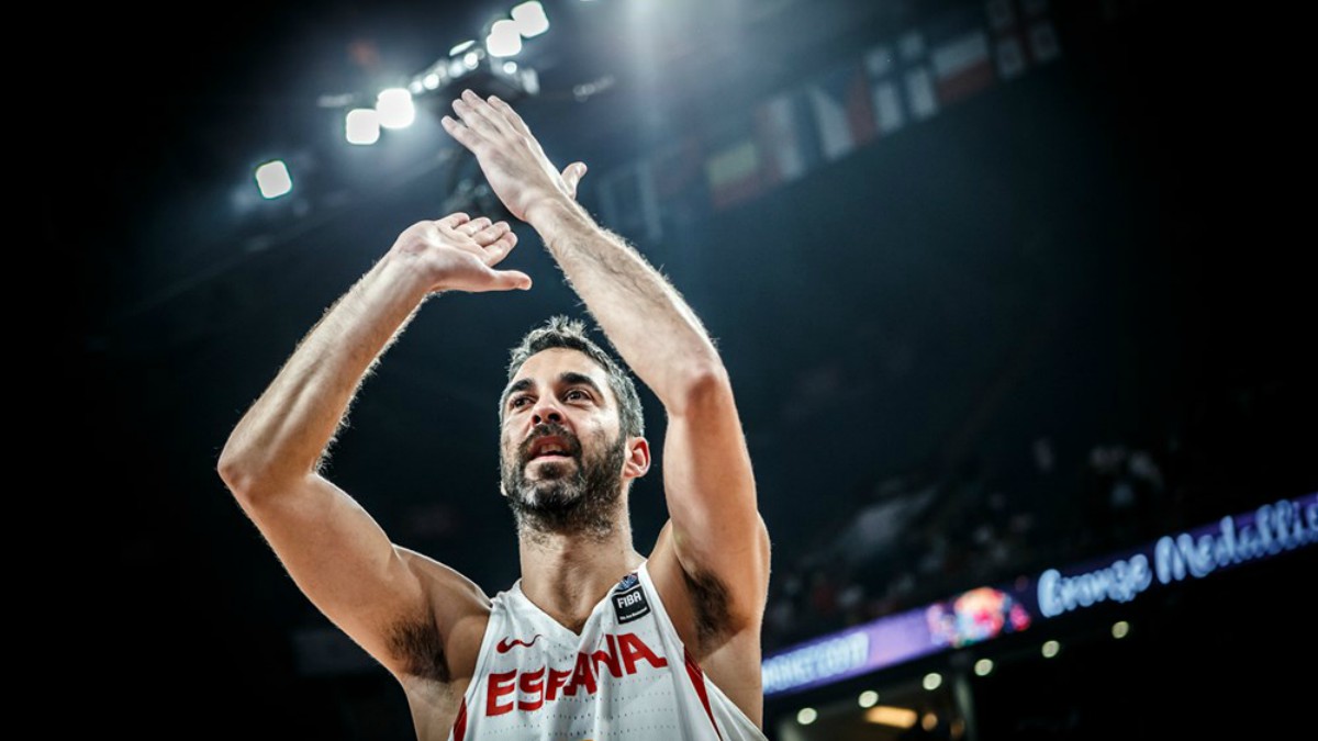 Juan Carlos Navarro, en su despedida de la selección. (FIBA)