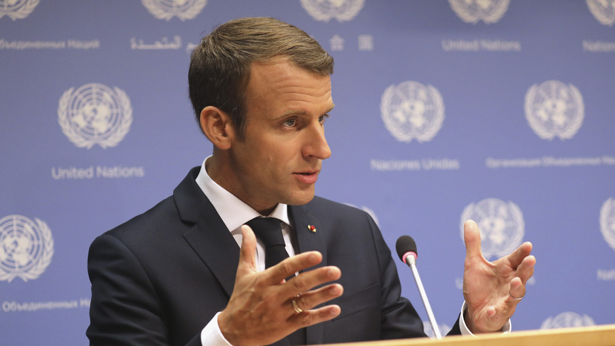 Emmanuel Macron en la ONU (Foto: AFP)