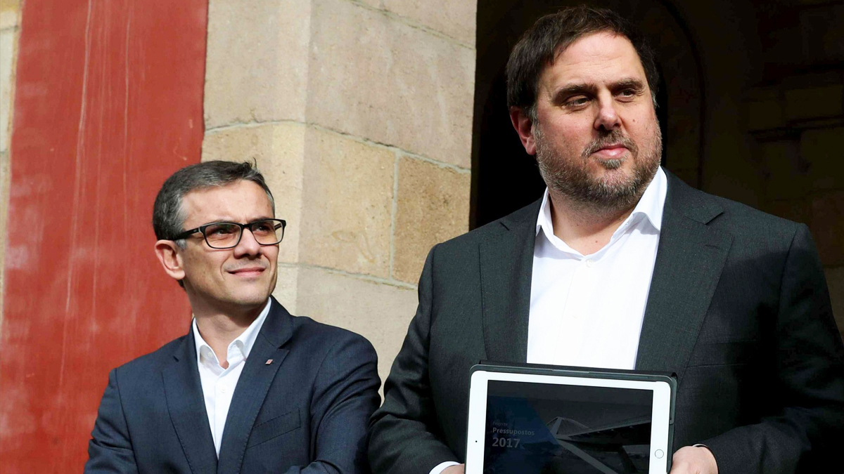 Josep Maria Jové y Oriol Junqueras. (Foto: EFE)