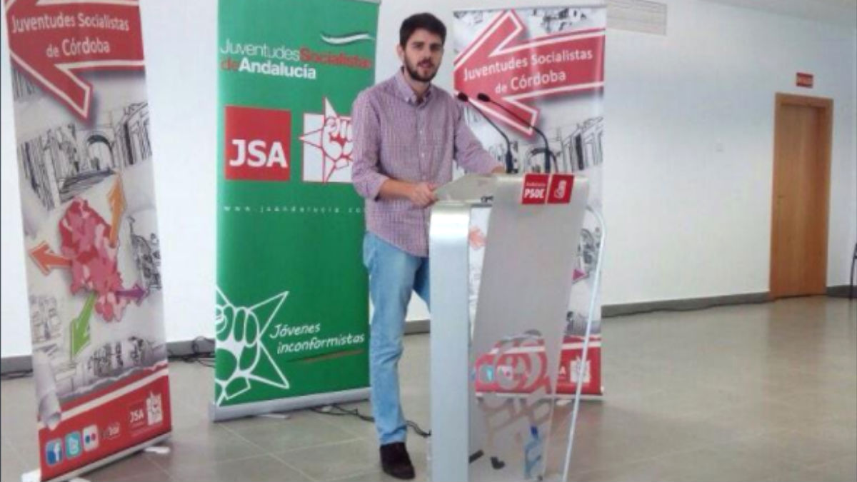 Antonio Agustín Ligero, en su etapa como secretario general de las Juventudes Socialistas en Córdoba