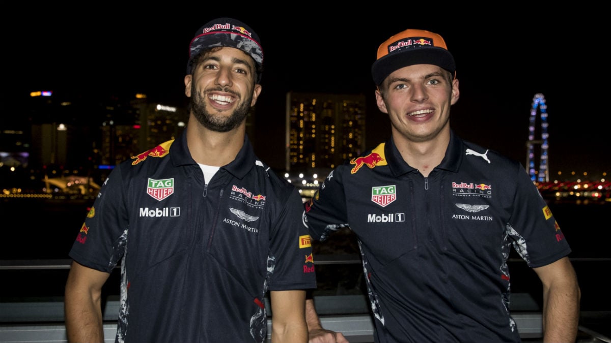 Daniel Ricciardo ha señalado a Max Verstappen como su compañero de equipo más duro, por delante incluso de Sebastian Vettel. (Getty)