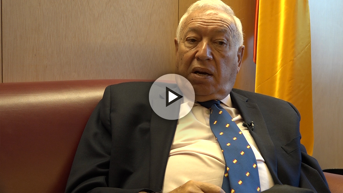 José Manuel García-Margallo, durante la entrevista con OKDIARIO.