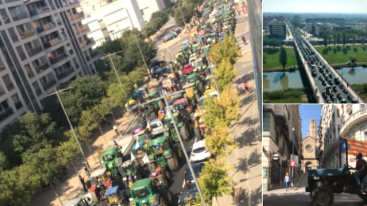 Los golpistas se organizan para bloquear con vehículos pesados a la Policía en el puerto de Barcelona