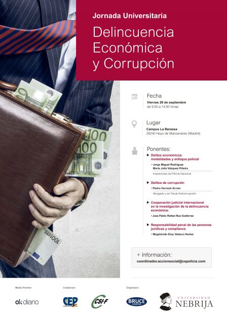 La Universidad de Nebrija y OKDIARIO organizan las jornadas sobre delincuencia económica y corrupción