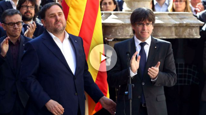 Carles Puigdemont y Oriol Junqueras