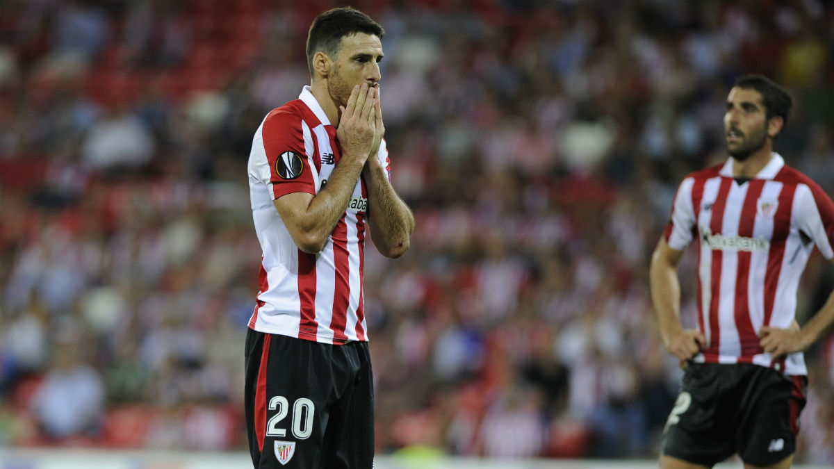 El Athletic perdió en la segunda jornada de la Europa League. (AFP)