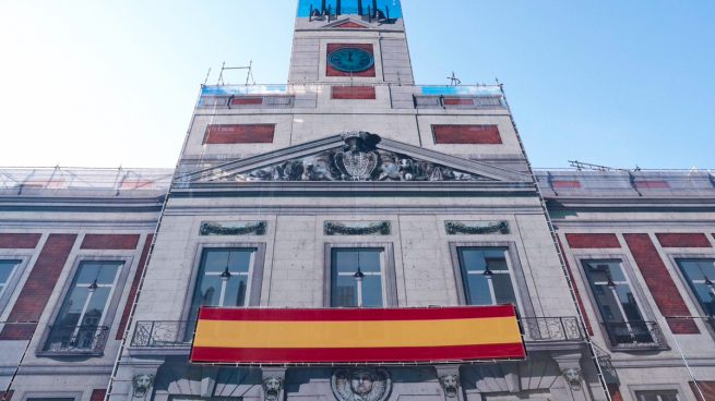 Bandera España Puerta Sol