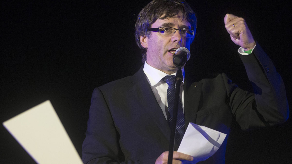 Carles Puigdemont durante el cierre de campaña (Foto: EFE)