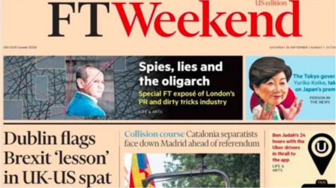 El ‘Financial Times’: «El referéndum carece de validez legal y legitimidad política»