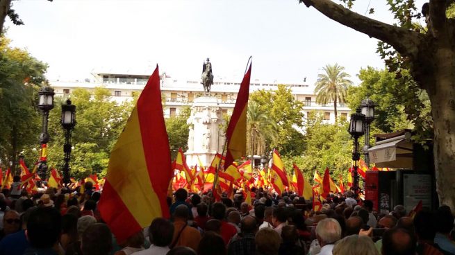 Manifestación en Sevilla por la unidad de España.