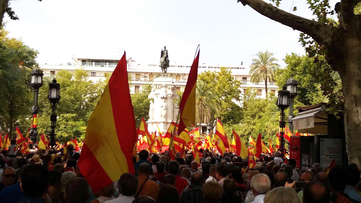 Manifestación en Sevilla por la unidad de España.