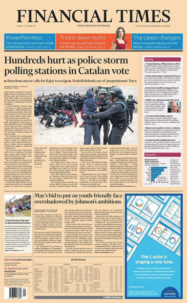 Rajoy pierde la batalla mediática por el referéndum en la prensa internacional