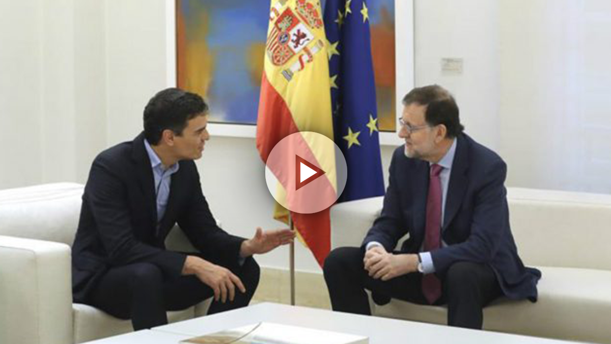 Mariano Rajoy y Pedro Sánchez, este jueves en La Moncloa.