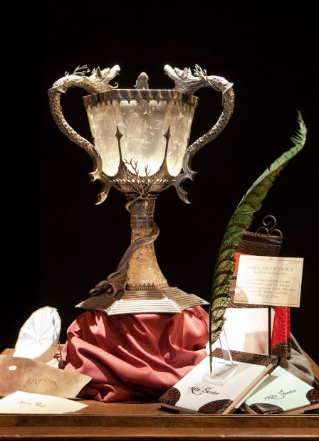 La copa de los tres magos, que sale en la cuarta película de la saga de Harry Potter se puede ver en Harry Potter: The Exhibition