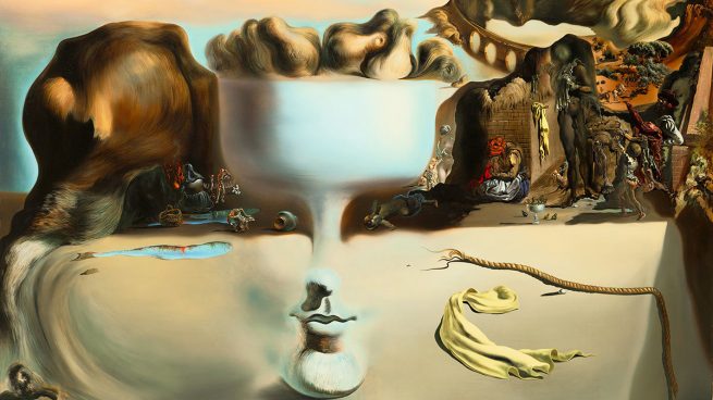 'Aparición de un rostro y un frutero en la playa', de Salvador Dalí (1938).