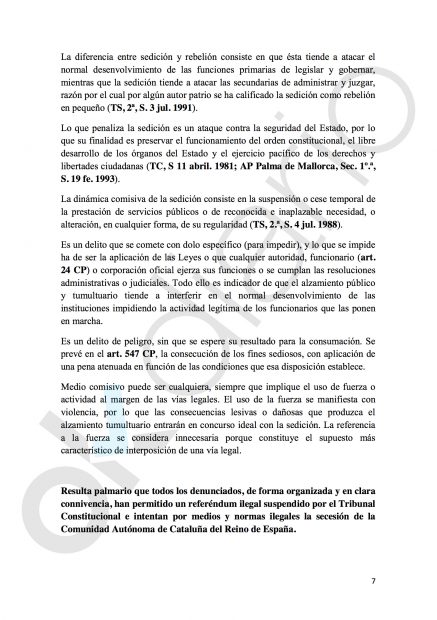 Denuncia contra Puigdemont,Trapero, Junqueras, Forcadell y Colau