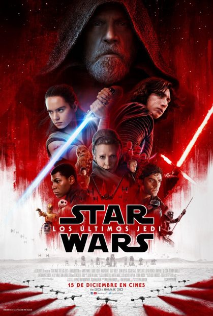 Cartel oficial de 'Star Wars: Los últimos Jedi'.