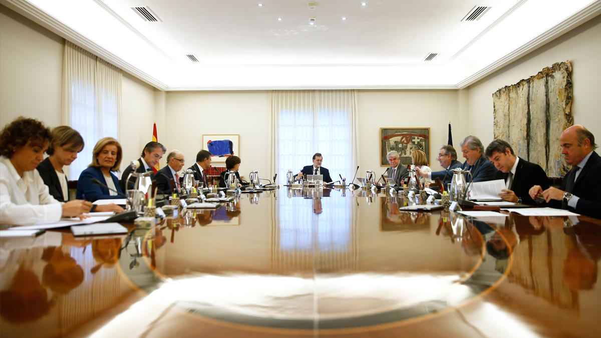 Mariano Rajoy al frente del Consejo de Ministros.