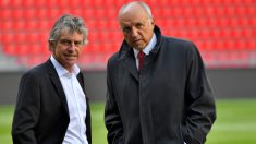 El entrenador y el presidente del Rennes, despedidos de una tacada. (AFP)