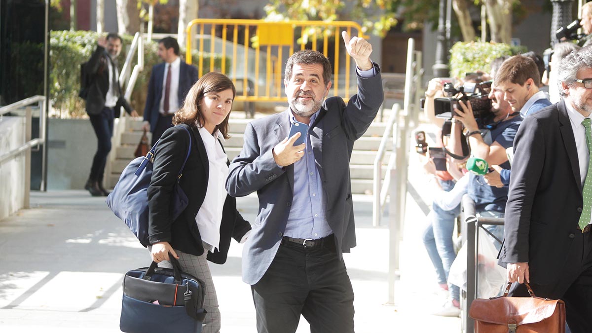 Jordi Sánchez a la salida de la Audiencia Nacional. (Foto: Francisco Toledo)