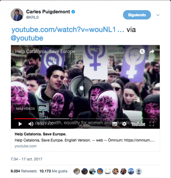 El vídeo manipulador de la Cataluña sometida incluye también imágenes falsas