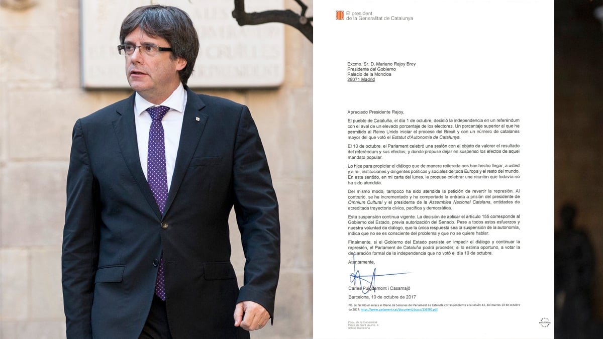 Carles Puigdemont, presidente de la Generalitat de Cataluña. (Foto: AFP)