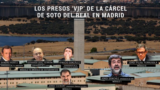 Los presos 'VIP' de la prisión madrileña de Soto del Real.