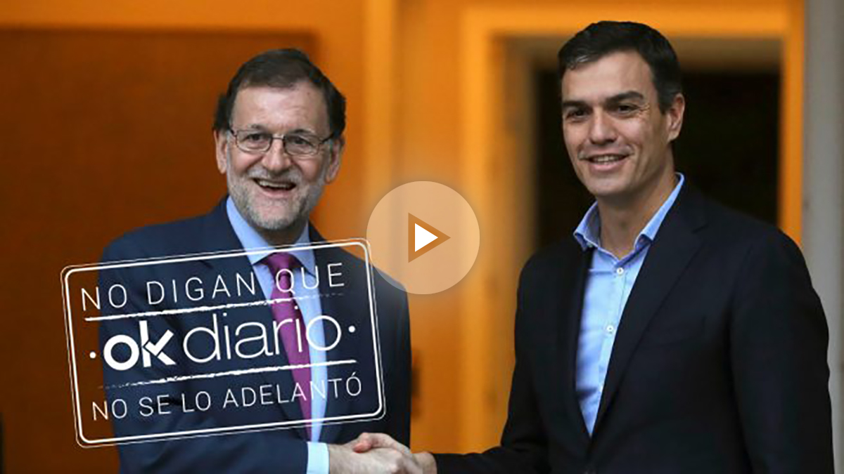 Mariano Rajoy y Pedro Sánchez en el Palacio de la Moncloa. (Foto: EFE)