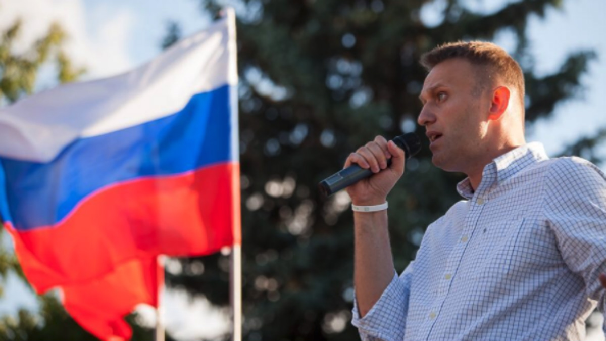 Alexei Navalny, el líder opositor ruso, en un mitin.