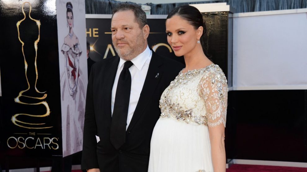 Georgina Chapman y Harvey Weinstein en la gala de los Oscar. Foto: Getty