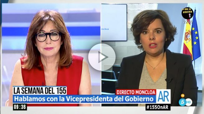 Soraya concreta que la prioridad una vez el Senado apruebe el 155 son las «finanzas» de la Generalitat
