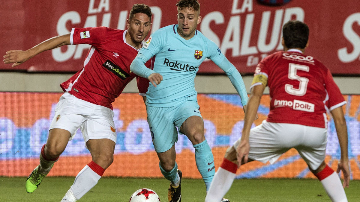 Deulofeu fue el mejor del Barcelona en La Condomina. (AFP)
