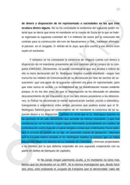 Escrito de Ignacio González presentado en el caso Lezo.