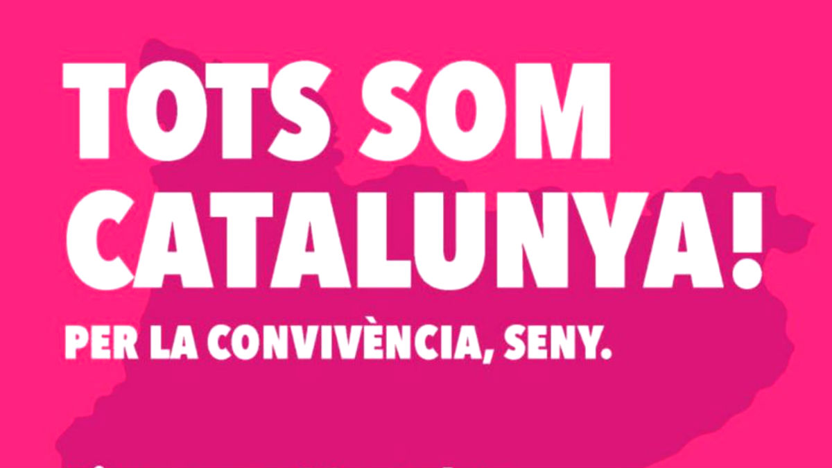 El cartel de la manifestación de Sociedad Civil Catalana de este domingo