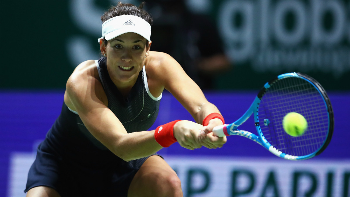 Garbiñe, en el partido ante Venus Williams. (Getty)