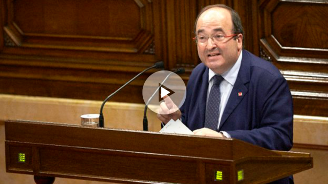 Miquel Iceta en el Parlament (Foto: Efe).