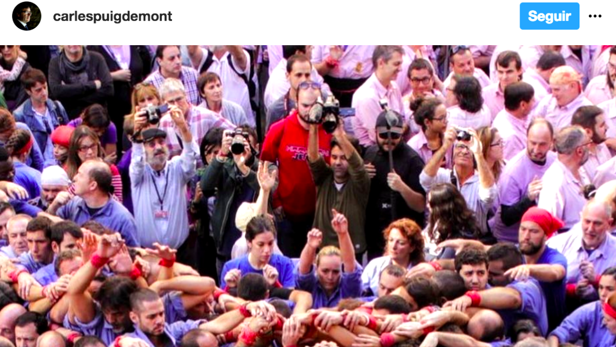 La foto que Puigdemont ha publicado en Instagram con la etiqueta #CatalanRepublic.