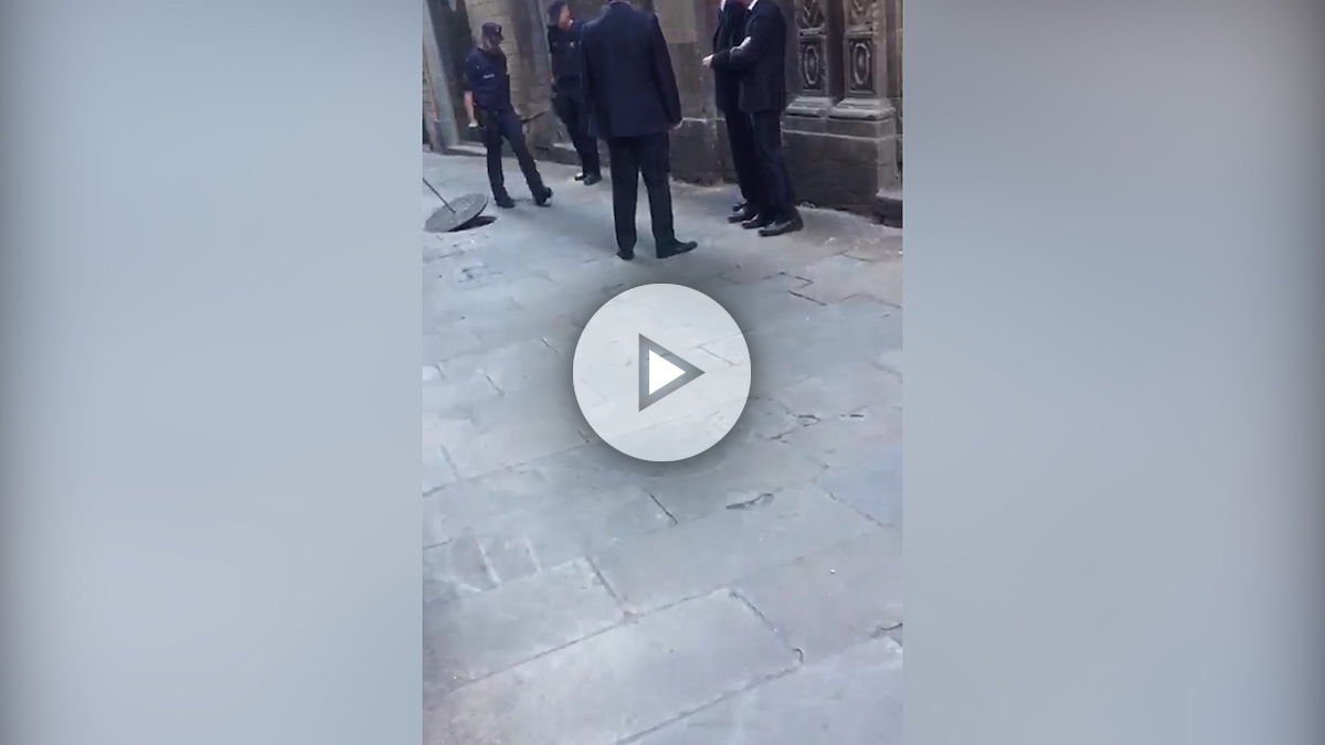 Máxima presencia de Mossos D’Esquadra en el Palau de la Generalitat