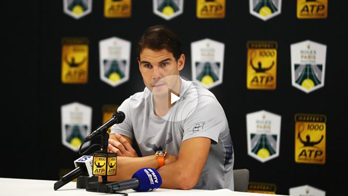 Nadal, en la rueda de prensa previa al Masters 1000 de Paris-Bercy. (Getty)