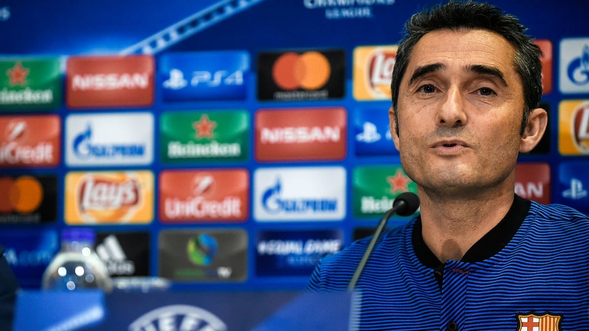 Valverde, en rueda de prensa. (Getty)