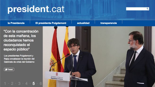 Puigdemont reabre su web como ‘president’ en el exilio desde un dominio europeo