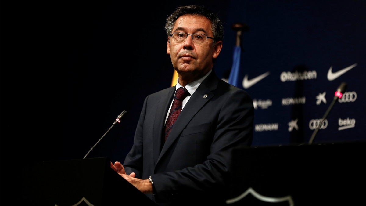 Josep María Bartomeu, en un evento del Barcelona. (Getty)