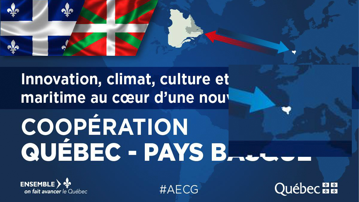 Imagen del acuerdo Quebec-País Vasco.