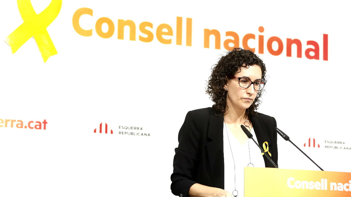 Marta Rovira tras el Consell Nacional de ERC de este sábado (Foto: Efe).