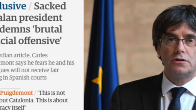 ‘The Guardian’ cede una página a Puigdemont y su mentira del «encarcelamiento masivo de candidatos»